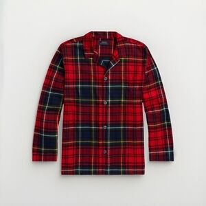 Polo Ralph Lauren Plaid Flannel Pajamas Shirt Red Size L